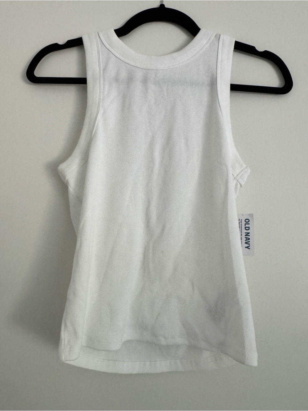 Old Navy White Ribbed Scoop Tank Top - Women's